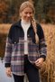Navy Blue Shirt with Collar and Cuffed Sleeves, Lumberjack Plaid Buttoned Casual Oversize Woven Shirt 68 62 - 4