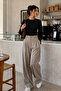 Black Crew Neck Basic Women's Top - 3