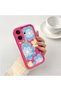 Vivo V60 Lite 4G/5G Compatible Pink Red Silicone Case Shockproof Camera Protection Flower Pattern - 2