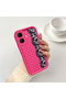 Infinix Smart 10 Compatible Pink Red Silicone Case Shockproof Camera Protection Dotted Lace Pattern - 2