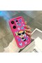 Vivo X200 Fe Compatible Pink Red Silicone Case Shockproof Camera Protection Heart Powerpuff Girls Patterned - 4