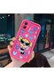 Samsung Galaxy A05 Compatible Pink Red Silicone Case Shockproof Camera Protection Heart Powerpuff Girls Patterned - 3