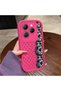 Infinix Hot 40/40 Pro Compatible Pink Red Silicone Case Shockproof Camera Protection Dotted Lace Pattern