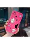Redmi 10C Compatible Pink Red Silicone Case Shockproof Camera Protection Cat and Star Pattern - 3