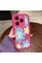 Tecno Spark 20 Pro 4g Compatible Pink Red Silicone Case Shockproof Camera Protection Flower Pattern