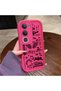 Vivo Y19S 4G/Y19S Pro Compatible Pink Red Silicone Case Shockproof Camera Protection Graffiti Pattern