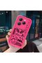 Infinix Hot 40/40 Pro Compatible Pink Red Silicone Case Shockproof Camera Protection Graffiti Pattern - 3