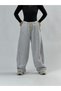 Adjustable design gray women's baggy pants coc3508 - 4