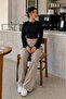 Black Crew Neck Basic Women's Top - 4