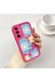 Samsung Galaxy A15 4G/5G Compatible Pink Red Silicone Case Shockproof Camera Protection Flower Pattern - 2