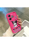Tecno Spark Go 2024 Compatible Pink Red Silicone Case Shockproof Camera Protection Kuromi Bow Pattern - 4