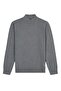 Men's Half Fishbone Sweater Knitwear Embossed Knit Solid Color Classic Fit - 5240B - 2