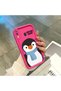 Pink Red Silicone Case Compatible with Samsung Galaxy A20/A30 Shockproof Camera Protection Penguin Pattern - 4