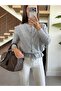 Tricoted Cardigan with Waist Ties and Buttons - 2