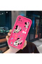 Realme C20/C20A Compatible Pink Red Silicone Case Shockproof Camera Protection Minnie and Bow Pattern - 3