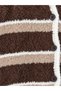 Maggie Crew Neck Striped Buttoned Knitwear Cardigan Women's Chocolate - Brown - 2