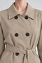Double-breasted trench coat in gray - 4