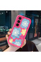 Infinix Hot 60 Pro Plus Compatible Pink Red Silicone Case Shockproof Camera Protection Flower Pattern - 3