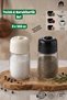 2-Piece Glass Salt and Pepper Shaker Set - 100Cc with 3-Level Adjustable Coarse and Fine Grain Adjustable Rotating Lids