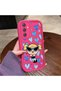 Samsung Galaxy A24 Compatible Pink Red Silicone Case Shockproof Camera Protection Heart Powerpuff Girls Patterned