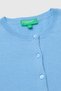 Women's blue 100% merino crew neck cardigan - 4