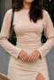 Beige Off-Shoulder Fitted Basic Crop Top - 5