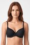 Black Padded Honeycomb Textured Underwire Bra