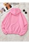 Pink 3 Thread Hooded Sweatshirt Oversize Winter 100% Cotton - 2
