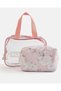 Women Assorted Floral Print 2 Piece Cosmetic Bag Set - 2