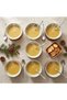 Natural Stone Porcelain Round Soup Bowl Set of 6 - 6