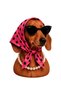 Pearl Necklace Lady Dog Sticker Car, Motorcycle, Helmet, Laptop, Glass Sticker 13X9 cm