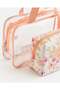 Women Assorted Floral Print 2 Piece Cosmetic Bag Set - 3
