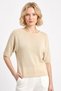 Women's Crew Neck Loose Fit Half Sleeve Knit Sweater - 2