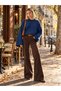 Livia Oversize Black Striped Knitwear Sweater Women's Saks Blue - 3