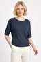 Women's Crew Neck Loose Fit Half Sleeve Knit Sweater - 2