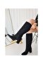 Women's Boots Black Suede Stylish - 3