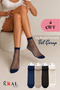 Miss Madam 4 Pairs Women's Stone Detailed Cotton Tulle Socks