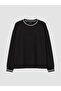 Ozmarka New Season Black Soft Touch Striped Women's Sweatshirt