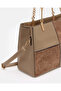 Women Beige And Brown Panelled Day Bag - 2
