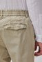 Men's green cotton and lyocell blend trousers with back pocket detail - 4