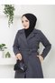 Standard Sleeve with Pocket Detail Without Lining, 110 cm Length, Cashmere Coat - 7