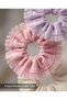 Muslin Rubber Buckle - 4-Layer Tasseled Muslin Buckle 3-Piece Lilac Buckle - Powder Buckle - Ecru Buckle - 4