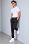 Unisex Regular Ribbed Rain Pattern Long Sweatpants - 2