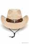 Unisex Suede Look Cowboy Hat with Metal Bull Figure, Wide Brim, Drawstring Western Hat