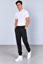 Unisex Regular Ribbed Rain Pattern Long Sweatpants - 4