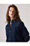 Women's Dark Blue Jean Shirt 005Dw-0000 - 4