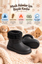 Children's Fur Boots Waterproof Non-Slip Sole Boys Girls Unisex Children's Rain Boots with Fur Inside Snow Boots - 3