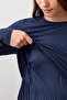 Long Sleeve Flexible Comfortable Viscose Maternity Nightgown - 5