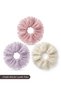 Muslin Rubber Buckle - 4-Layer Tasseled Muslin Buckle 3-Piece Lilac Buckle - Powder Buckle - Ecru Buckle - 3