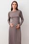 Long Sleeve Flexible Comfortable Viscose Maternity Nightgown - 3